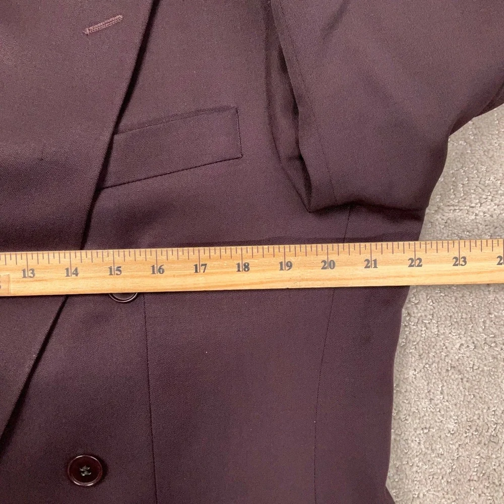 Diamond Company Blazer Mens 42R Eggplant Double Breasted Corporate Executive VTG